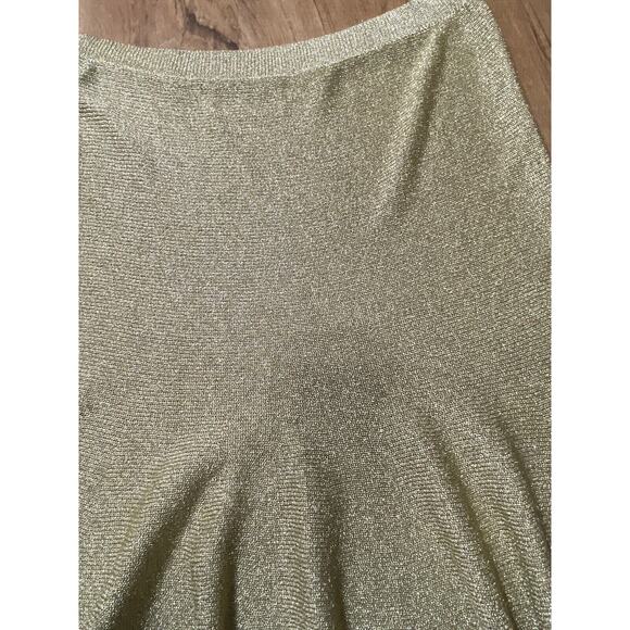 Vintage Lawrence Rich Seymour Levy Women’s Gold Flare Skirt Size Medium RARE - Picture 2 of 3